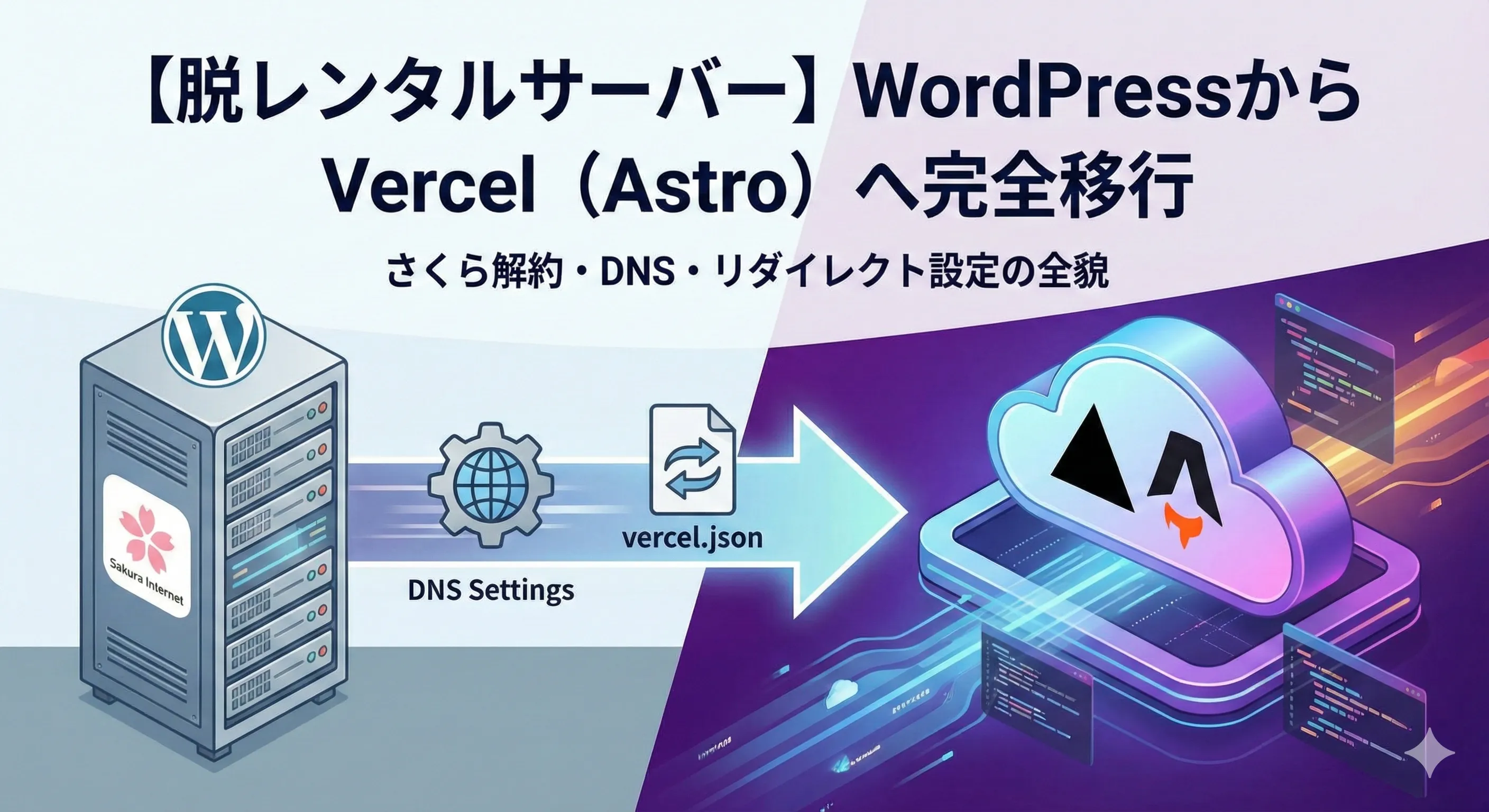 【脱レンタルサーバー】WordpressのブログをVercel（Astro）に完全移行した話